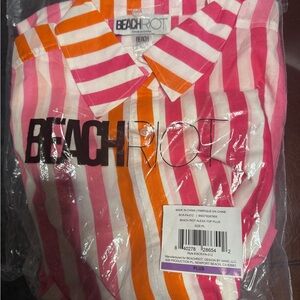 Beach Riot Alexa Top in Pink and Orange Stripes